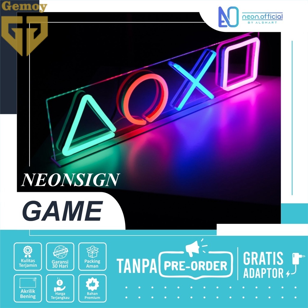 Neon Sign NeonFlex Neon Flex Game Logo Playstation Ready Stock Led Gamers