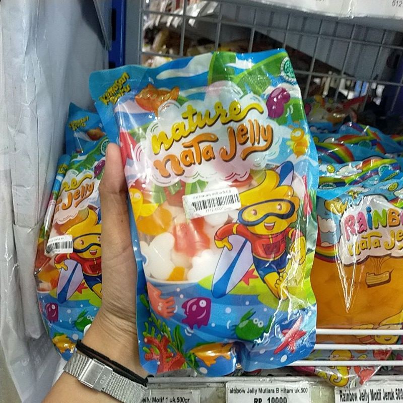 

Rainbow Nata Jelly berbentuk Bunga ukuran 500gr