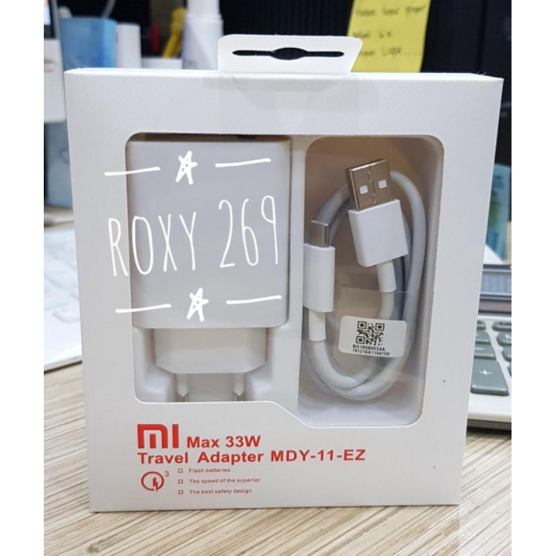 Charger Carger Xiaomi Turbo Charge 33W 33Watt Redmi Note 9 Pro Mi9 Mi9T Mi10 Mi Note 10 Pro K30 Pro