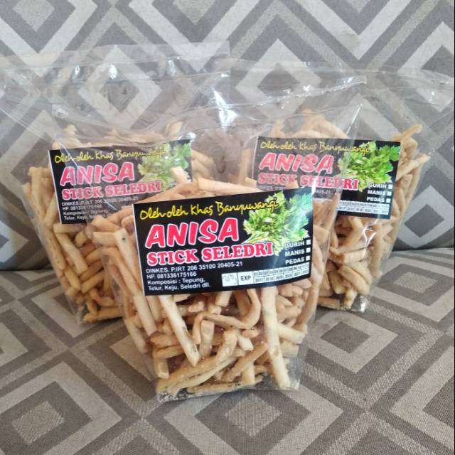 

Makanan ringan stick seledri gurih oleh-oleh Banyuwangi