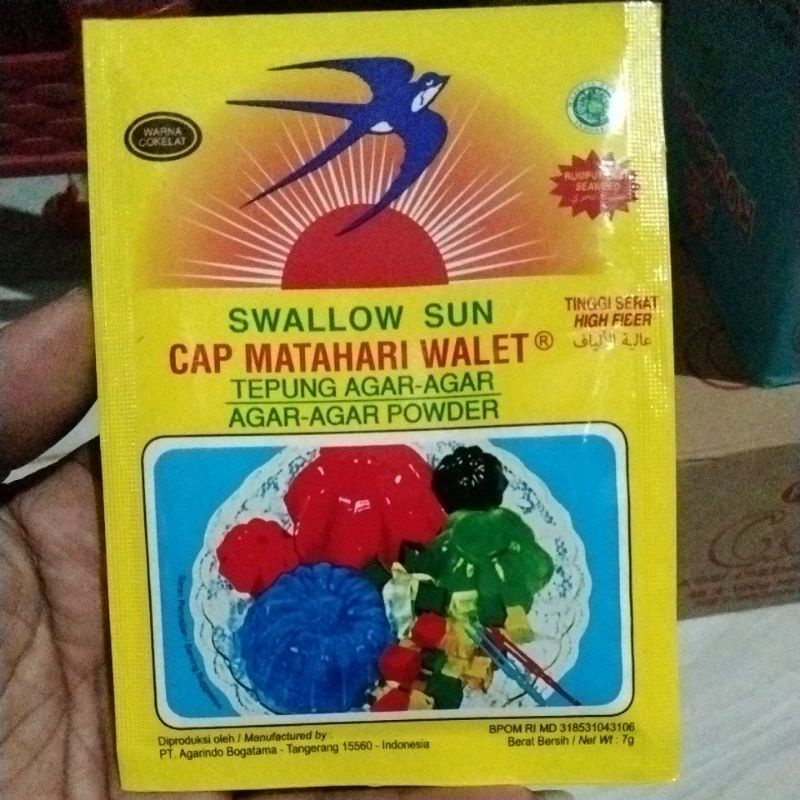 

Agar Swallow Sun rasa coklat 7 gram