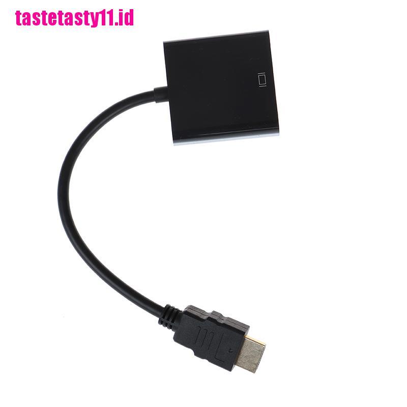 Kabel adapter converter HDMI Ke VGA Warna Hitam Untuk Proyektor monitor HD