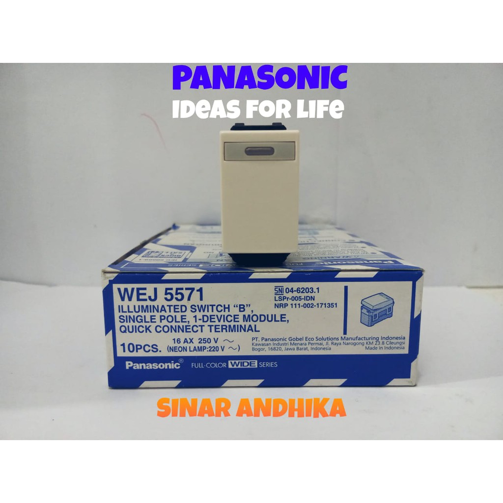 MATA SAKLAR KECIL 1 ARAH INDIKATOR PUTIH PANASONIC WEJ 5571