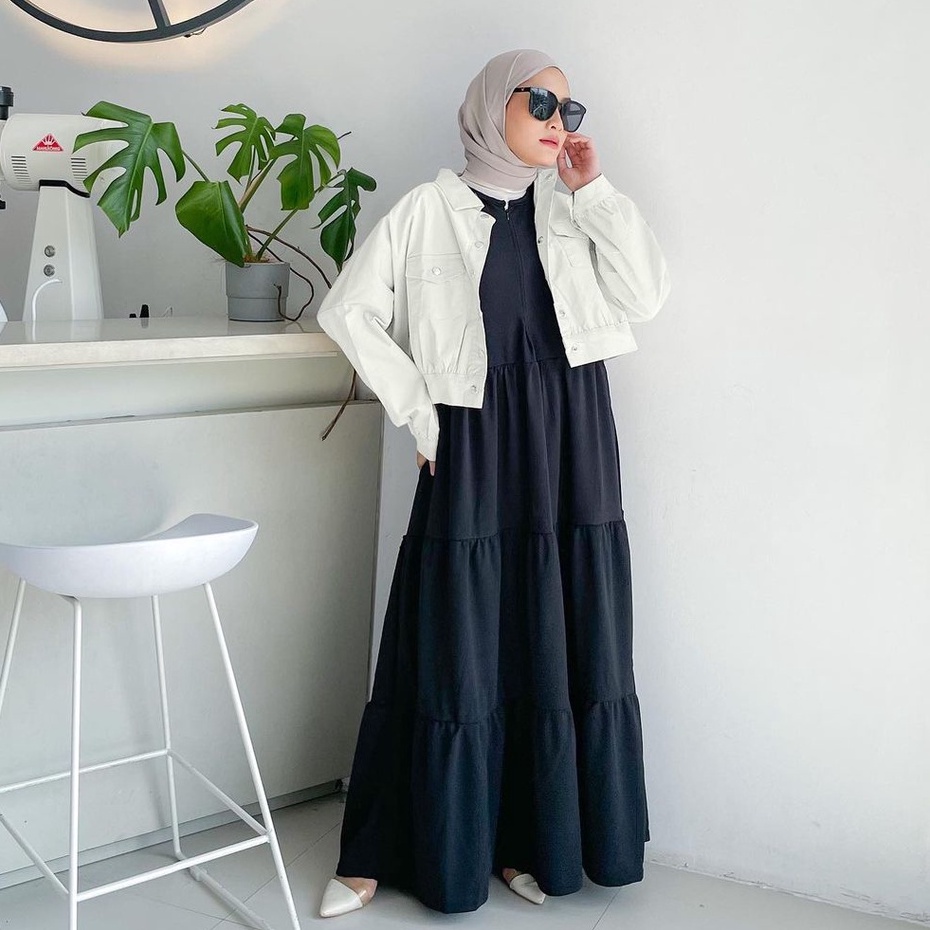 BASIC INNER LONG DRESS SUSUN TANPA LENGAN / MAXI DRESS BUSUI FRIENDLY