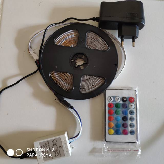 LED5050 Strip RGB  Paket lengkap adaptor, controller, remote