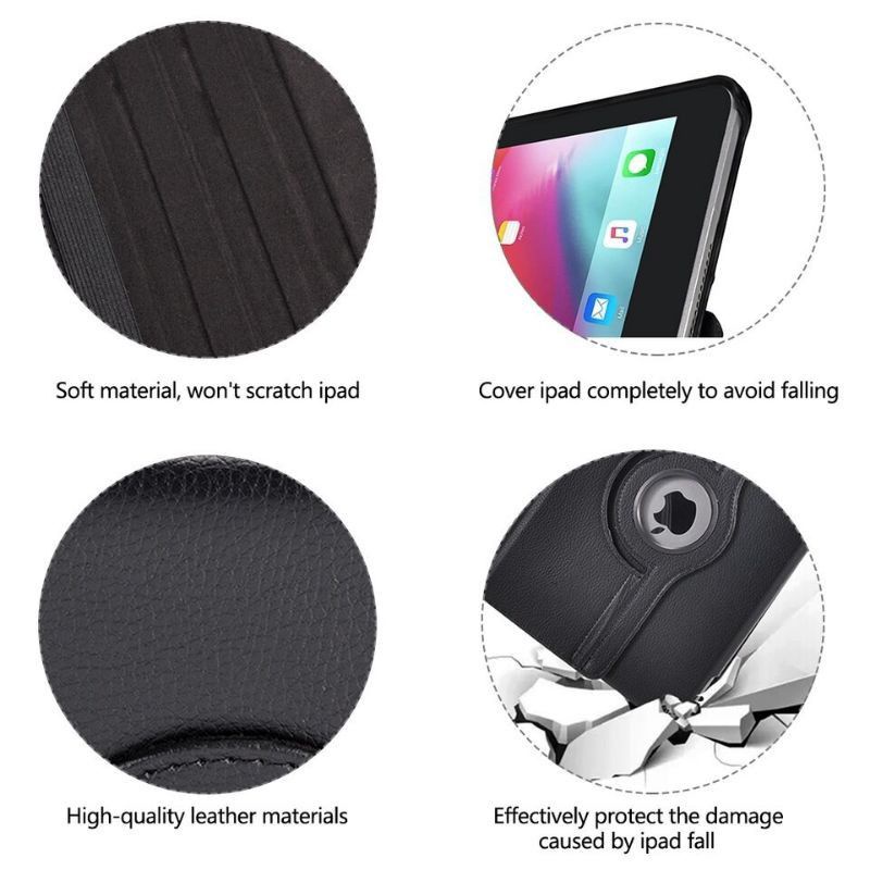 sarung Rotary Ipad pro 12.9 2020 2021 2022 Leather Case Flip buku book Cover Casing 360 putar stand standing Pelindung