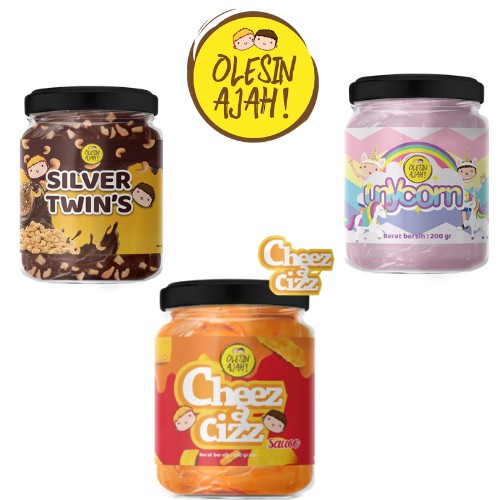 

BEST SELLER!! 3 Pcs Selai Unycorn + Silver Twins + Cheez A cizz - OlesinAjah - Homemade