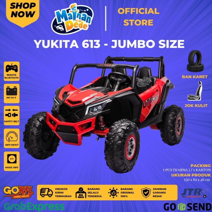 Mainan Mobil Aki Anak Uk 803 Unikid Utv Ban Karet 24V Jumbo Size Jeep