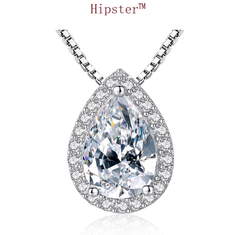 Hot Sale Socialite Style Luxury Graceful and Fashionable Full Diamond Pendant Necklace