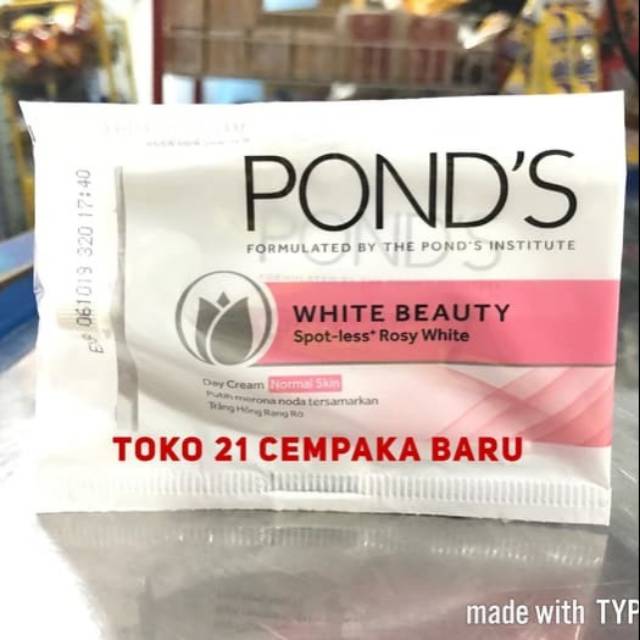 Ponds Day Cream 1 Sachet |Pond's White Beauty Krim Pemutih Wajah Promo