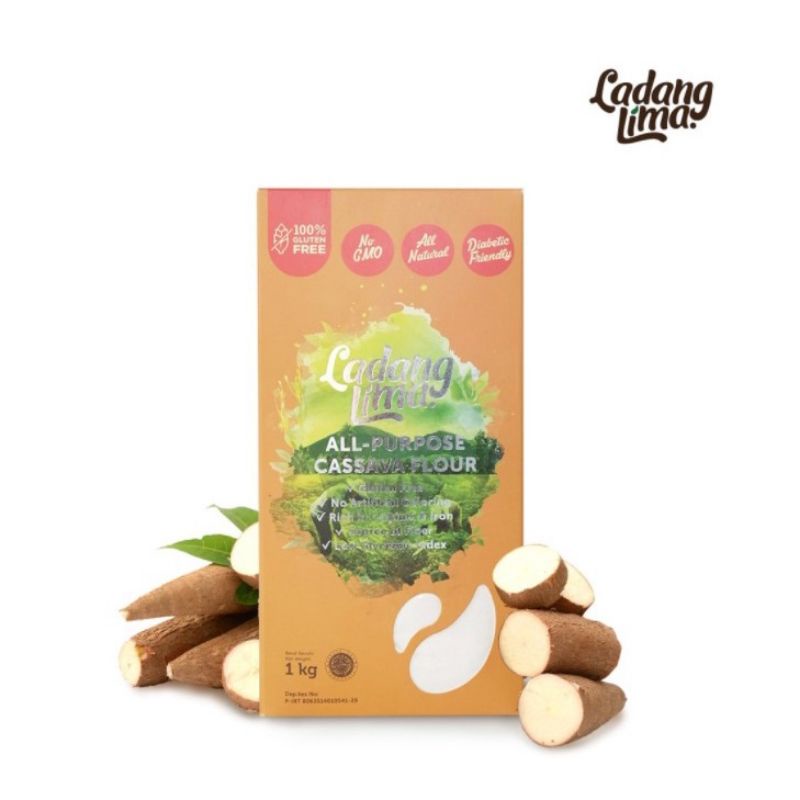 Jual Ladang Lima Tepung Mocaf 1kg Tepung Singkong Tapioka Gluten Free