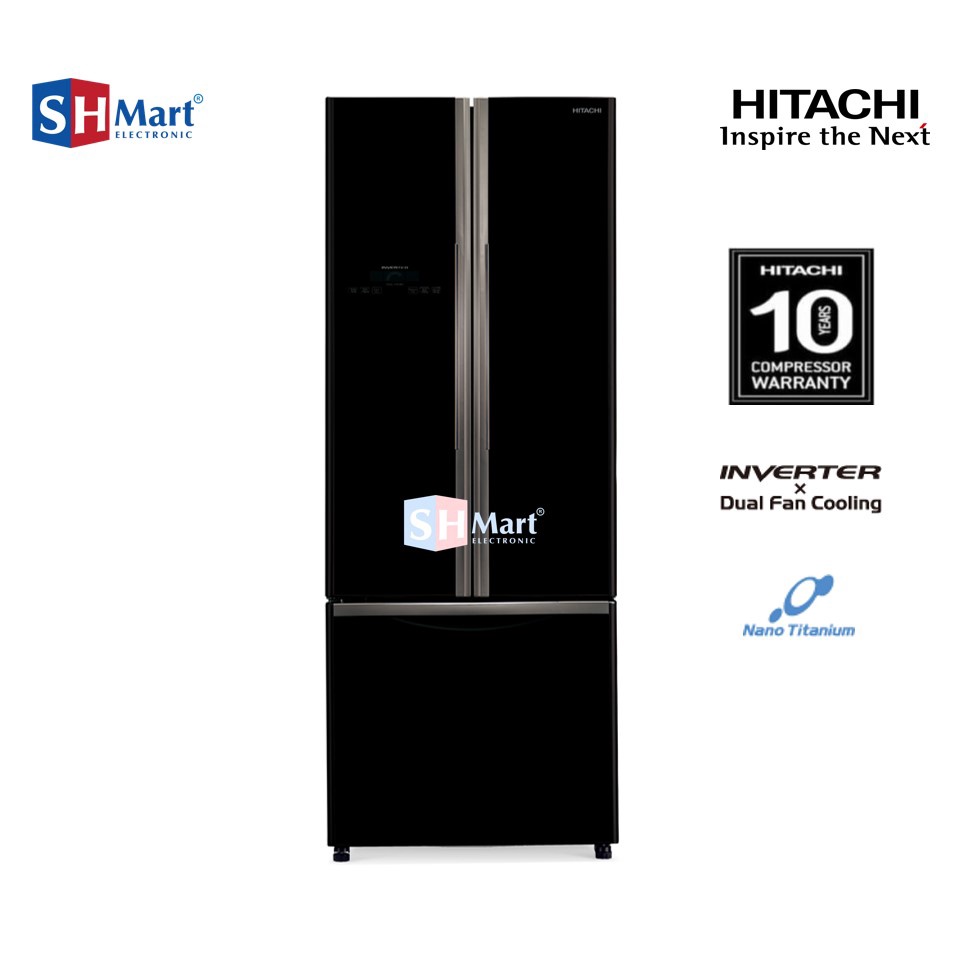 KULKAS HITACHI BOTTOM FREEZER KAPASITAS 405 LITER R-WB49PGD9 / RWB49PGD9 MEDAN