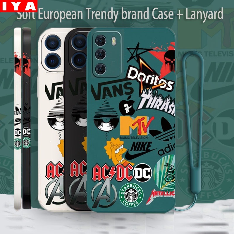 Soft Case Tpu Desain Brand IYA Untuk OPPO A16 Reno 7 A54 A15 A94 A53 A52 A92 A5S A12 A7 A1K A3S F9 A37 Reno 6 C11