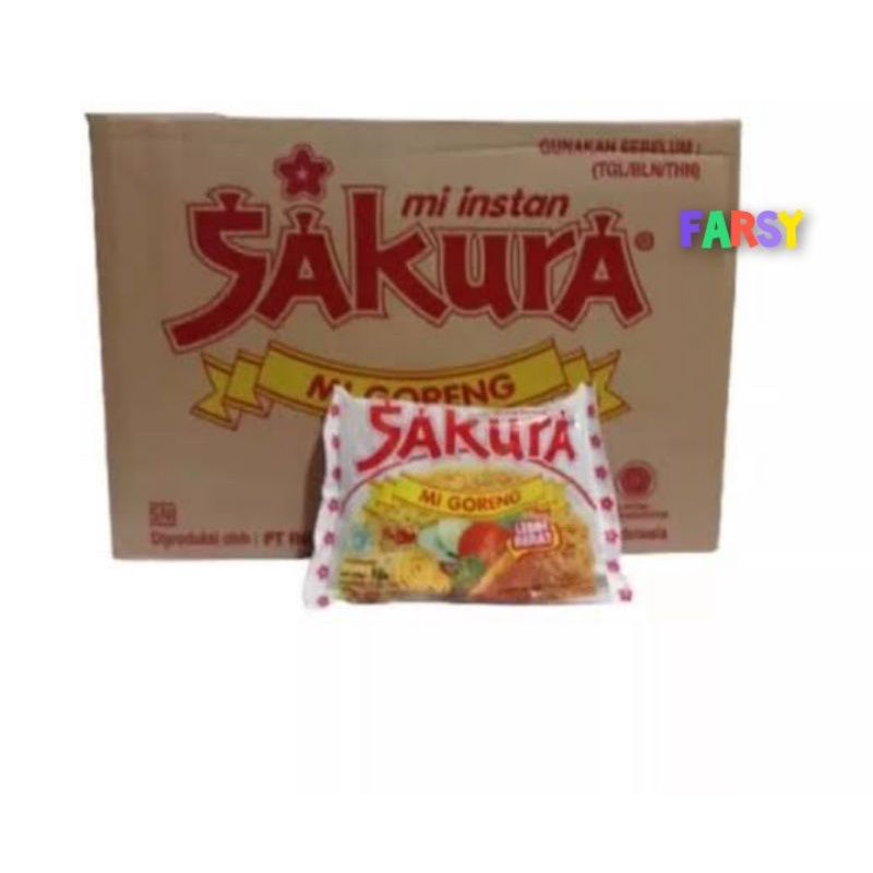 

NOODLES/MIE INSTANT GORENG SAKURA KEMASAN DUS (ISI 40 PCS)
