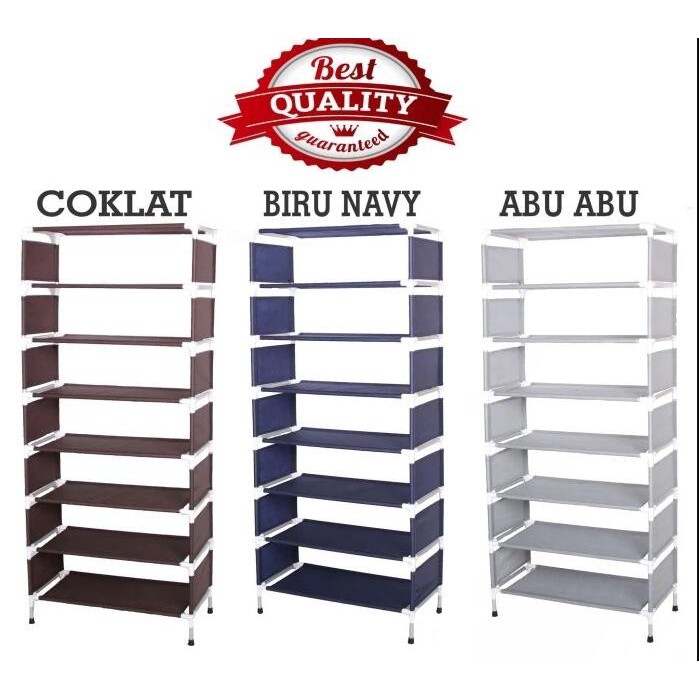Rak Sepatu Susun Serbaguna Rak Sepatu 8 Susun Aluminium