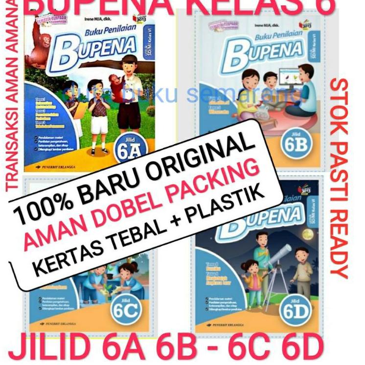 Langsung Beliii.. Buku Bupena 6A 6B Kelas 6 Semestes 2 jilid 6C c dan 6D Edisi Revisi Tematik Erlang