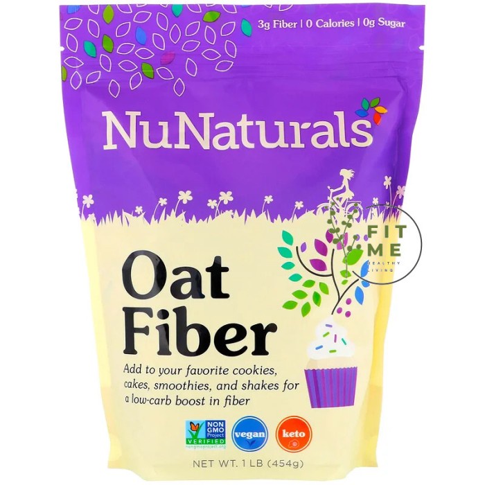 

Beautywearr - Nunaturals Oat Fiber 1Lb 454 Gr Vegan Diet Keto