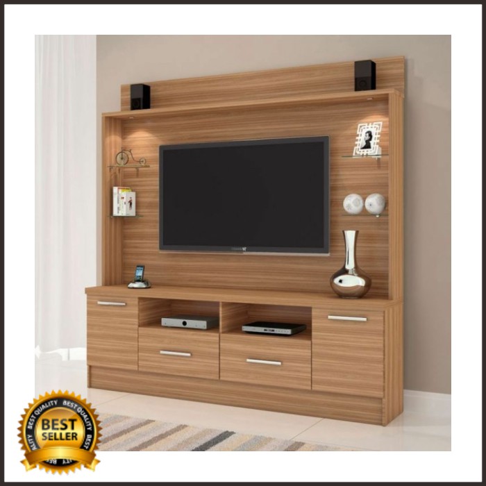 Partisi Dinding Bufet Tv Meja Minimalis Kayu - Hpl - Wall Tv Panel Berkualitas