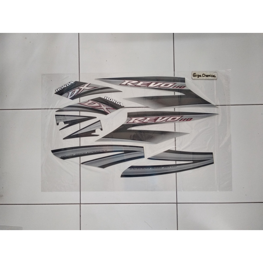 Striping Sticker LIs Honda Revo 110 DX 2011 2012 Hitam Original