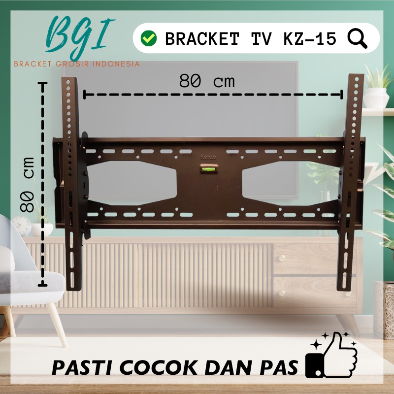 Bracket TV 55 50 60 65 70 75 80 Inch pelangi Bahan Tebal Premium Model Universal Xtra Durable for Large TV's