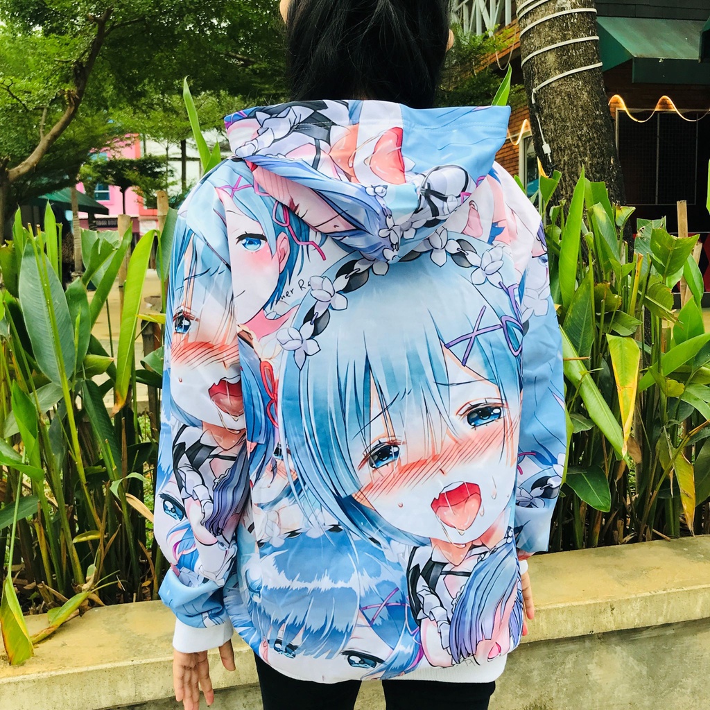 Hoodie Ahegao Rem Anime Manga Re Zero Adidaspoly Premium