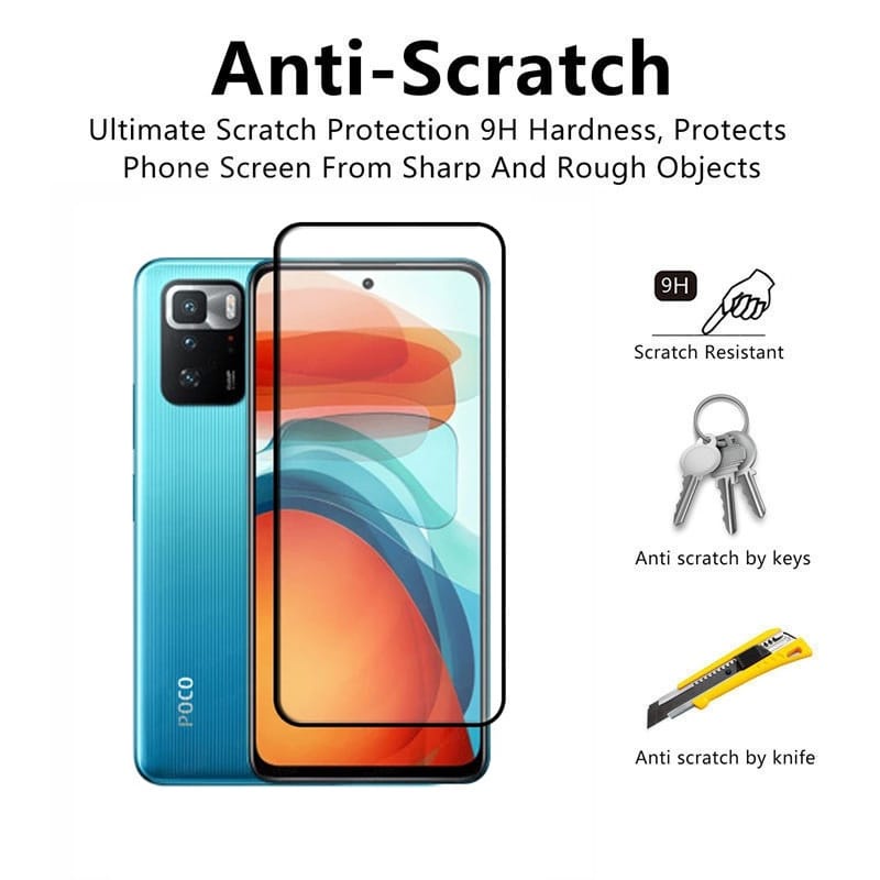 3in1 Case XIAOMI POCO X3 GT/X3 M3/M3 PRO 5G Hard case Shockproof Tanparan Glass Full Garskin