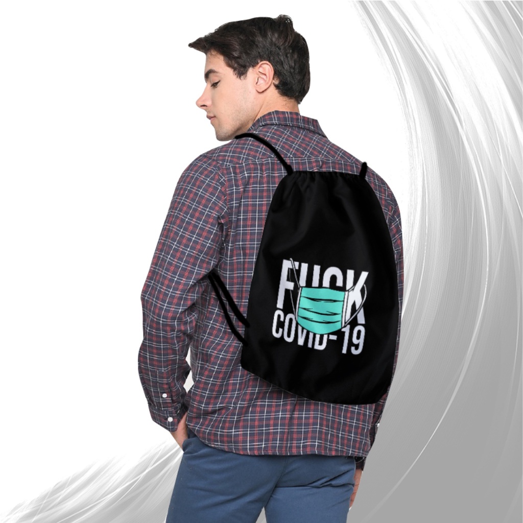 ZCO - Tas Serut Multifungsi Untuk Olahraga Sekolah Futsal Basket Berenang String bag Bahan Taslan Waterdrop | Tas Serut Terlengkap - New Stringbag - String bag Bts Muat Banyak Ukuran 38  x 30 cm Part VI | Morybag