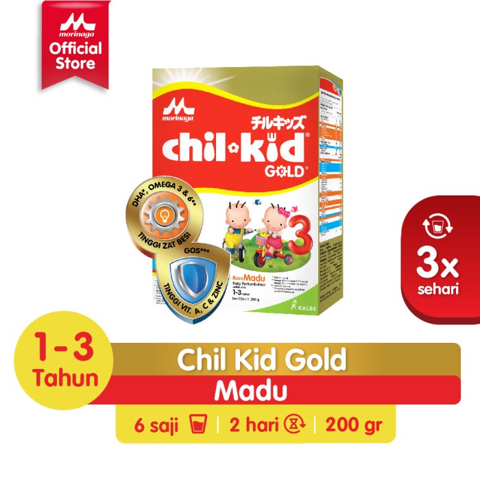 

Morinaga Chil Kid Gold Madu 200gr - Susu Pertumbuhan Anak Batita