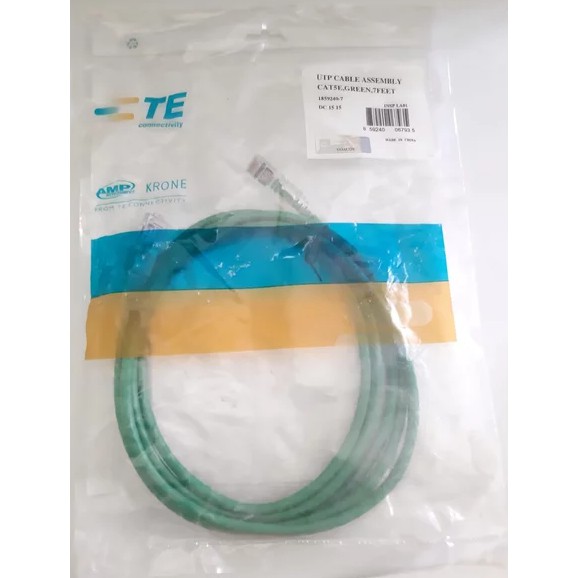 Patchcord Lan Cat 5E 7 Feet Kabel Lan Cat 5e FTP UTP 2 Meter Warna HIJAU AMP COMMSCOPE