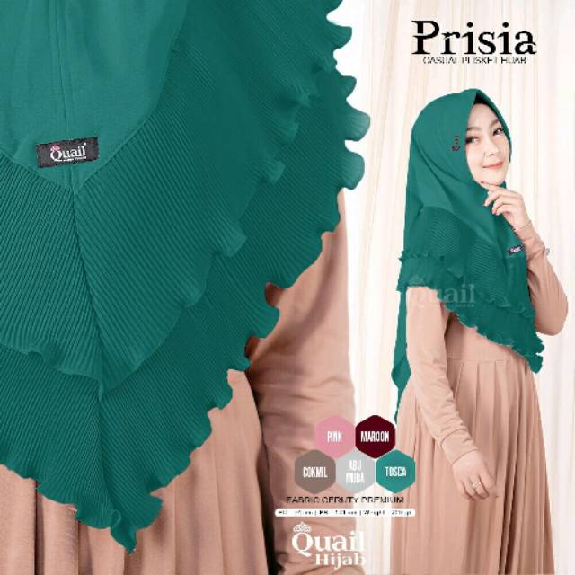PRISIA QUAIL HIJAB KHIMAR LIPIT KHIMAR ORIGINAL KHIMAR PREMIUM