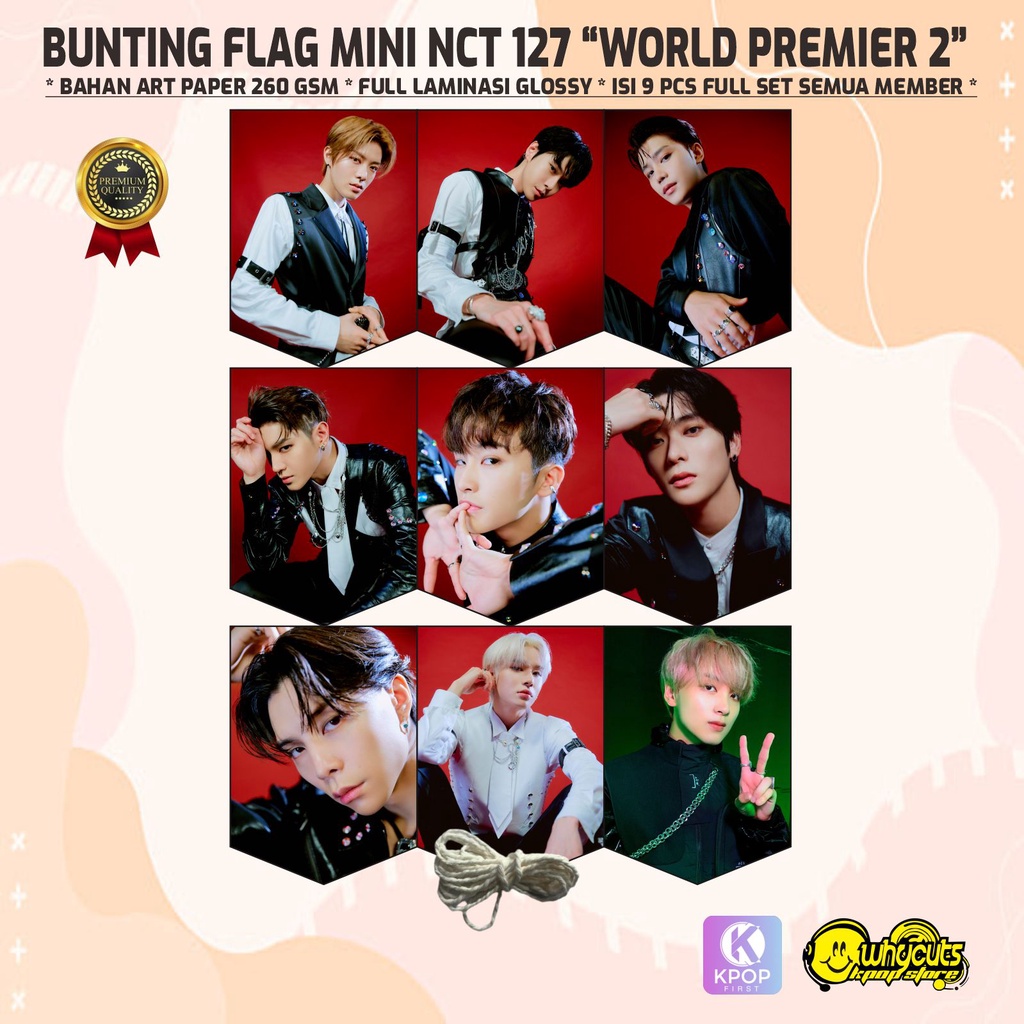 BUNTING FLAG / GARLAND FLAG MINI PREMIUM NCT 127