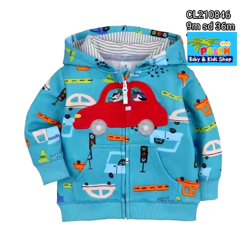 Catell Love Baby Jacket / Jaket Bayi Boy motif terbaru usia 9Bulan-3Tahun