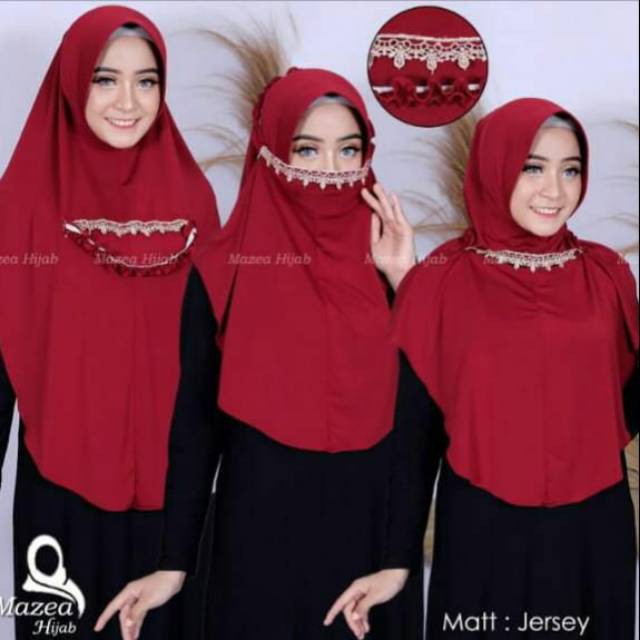 HIJAB INSTANT 3 IN 1 TRIANA / KHIMAR 3 IN 1 ORI DK