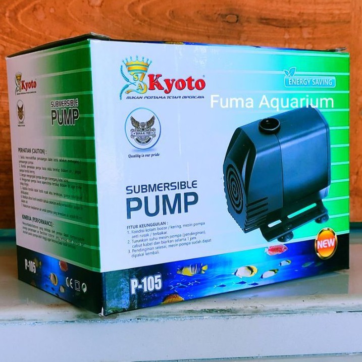 KYOTO P 105 Pompa Celup Kolam Aquarium Aquascape Hidroponik Kyoto 105 Low Watt Submersible Pump Power Head