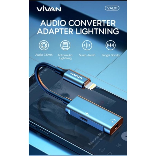 Vivan VAL01 Audio Converter Adapter Lightning To 3.5mm Audio Aux Jack