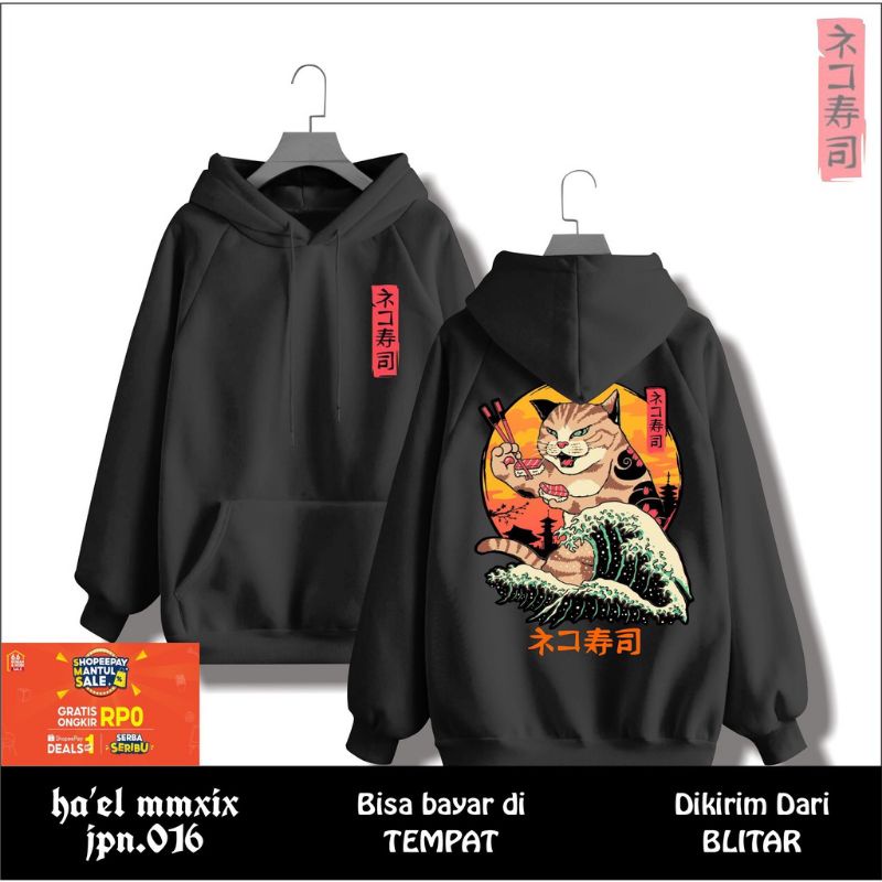 JAKET JEPANG CLASIC HOODIE KUCING JUMBO XXL XXXL XXXXL 5XL 6XL HOODIE KUCING JUMBO OVERSIZE JEPANG B
