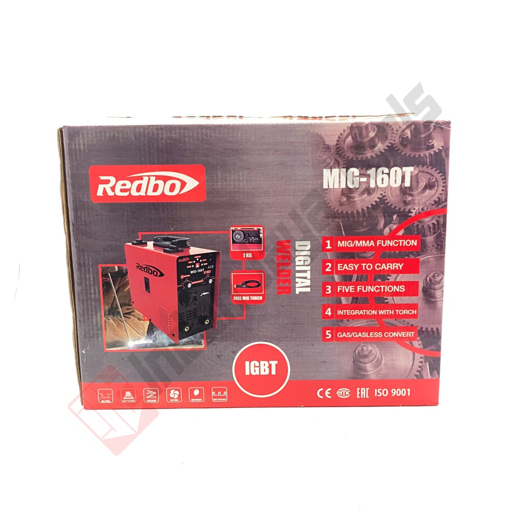 REDBO MAG MIG-160 T Mesin Las CO Flux Core Tanpa Gas CO2 Gasless 160T