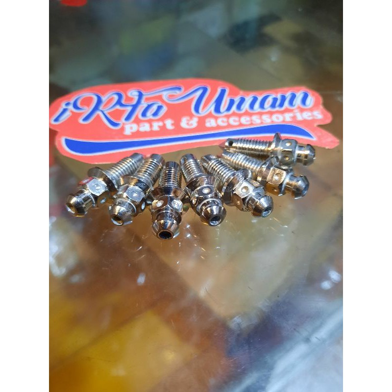 baut stelan angin kaliper yamaha ori baut setelan angin kaliper stenlis