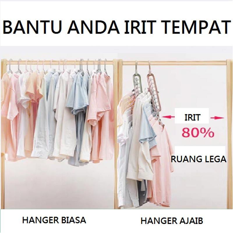 Magic Hanger 9 in 1 - Gantungan Baju Ajaib 9 Slot