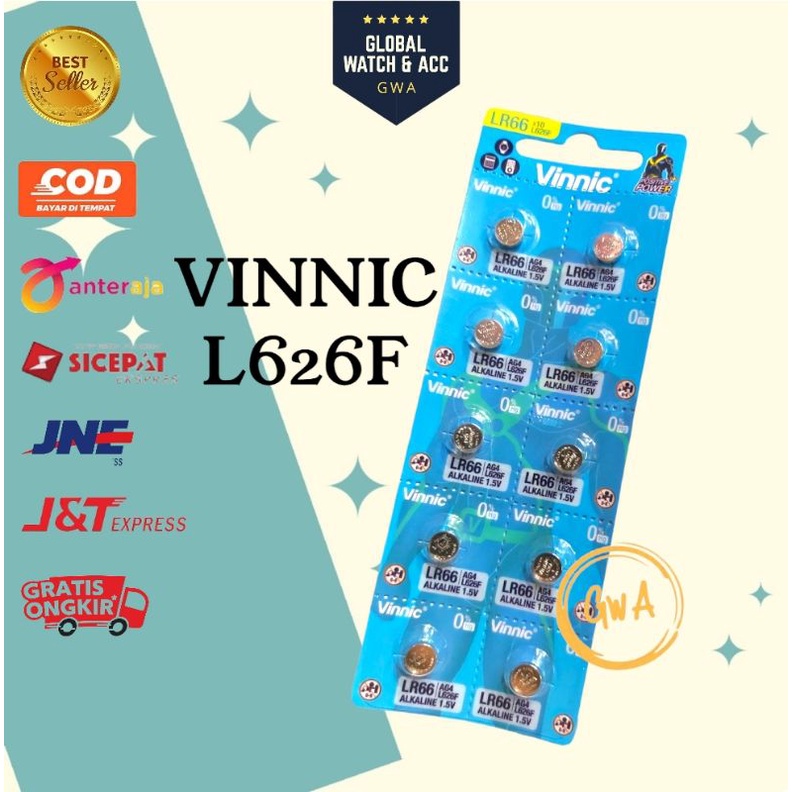 Baterai Jam Vinnic Alkaline 1.5v original batere vinic