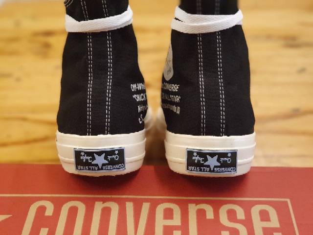 OBRAL SEPATU SNEAKERS 70S X OFF WHITE GLOSSY HIGH BLACK WHITE 38-43-4