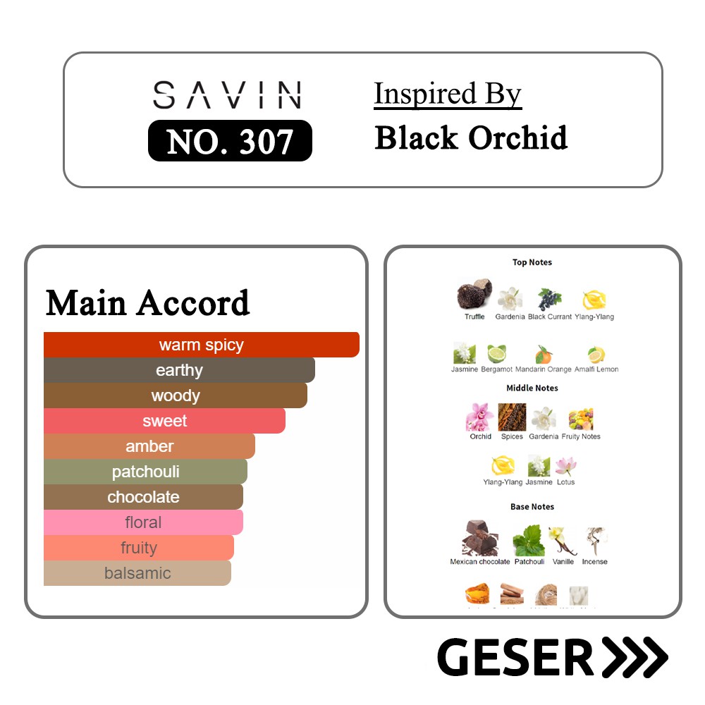 SAVIN PARFUM No. 307 - Black Orchid