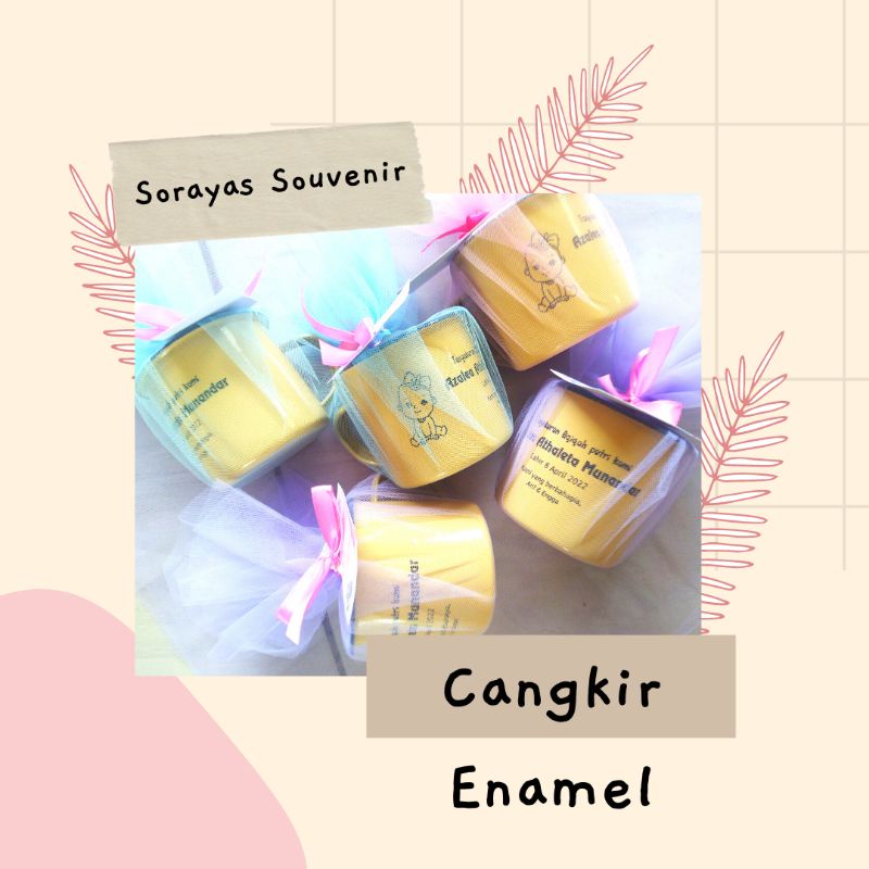 souvenir cangkir enamel seng
