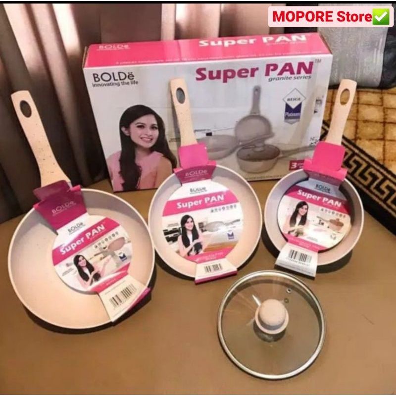 BOLDe Super PAN Set 3+1 Bahan Granite Warna Beige