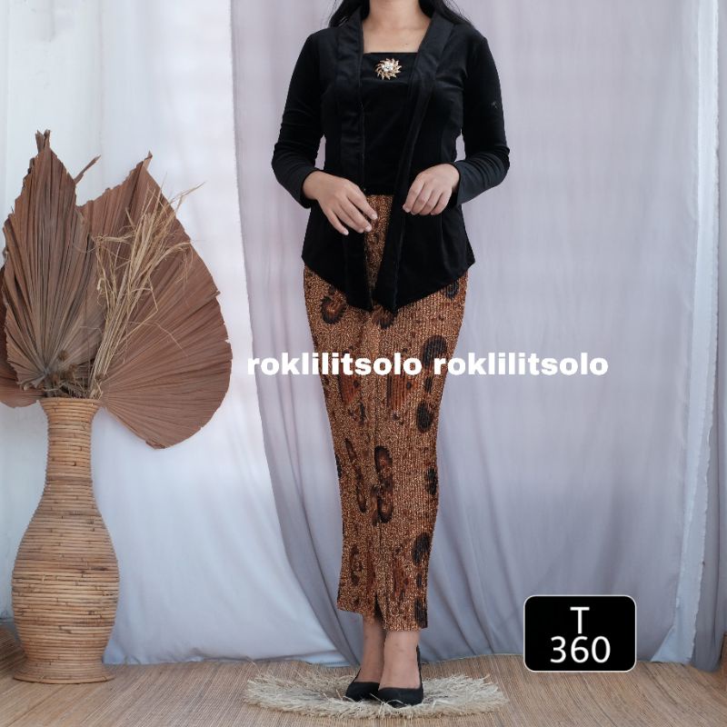 Rok langsung pakai / plisket batik T 360/ rok plisket / rok batik kondangan / rok wiru