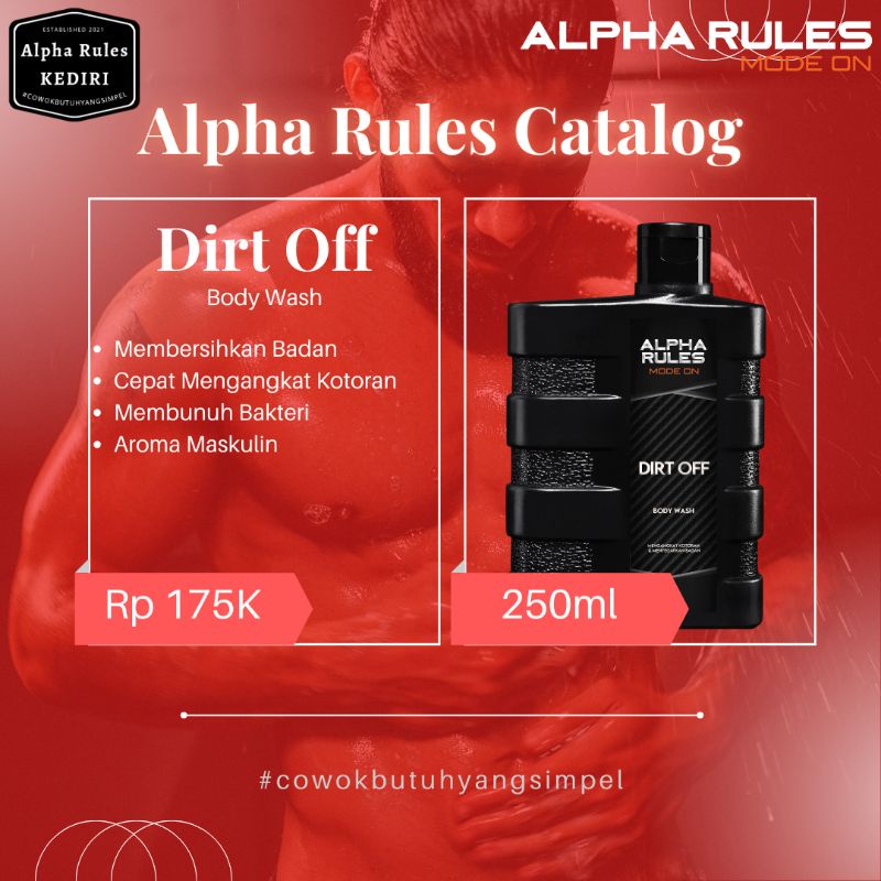 Sabun Mandi Cair Pria Alpha Rules Dirt Off