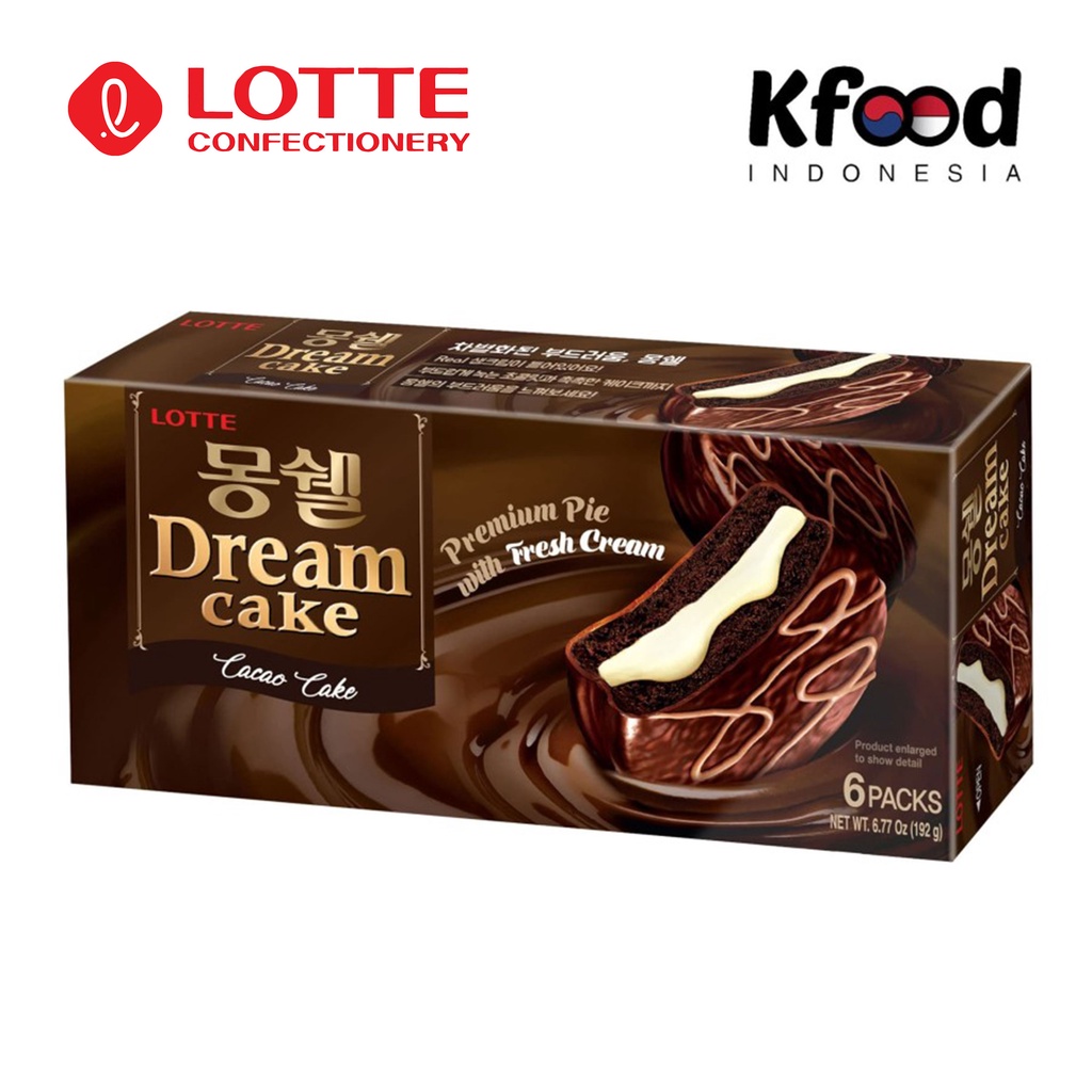 

Lotte Moncher Dream Cake Cacao 204gr - Soft Cake Berbalut Coklat Premium