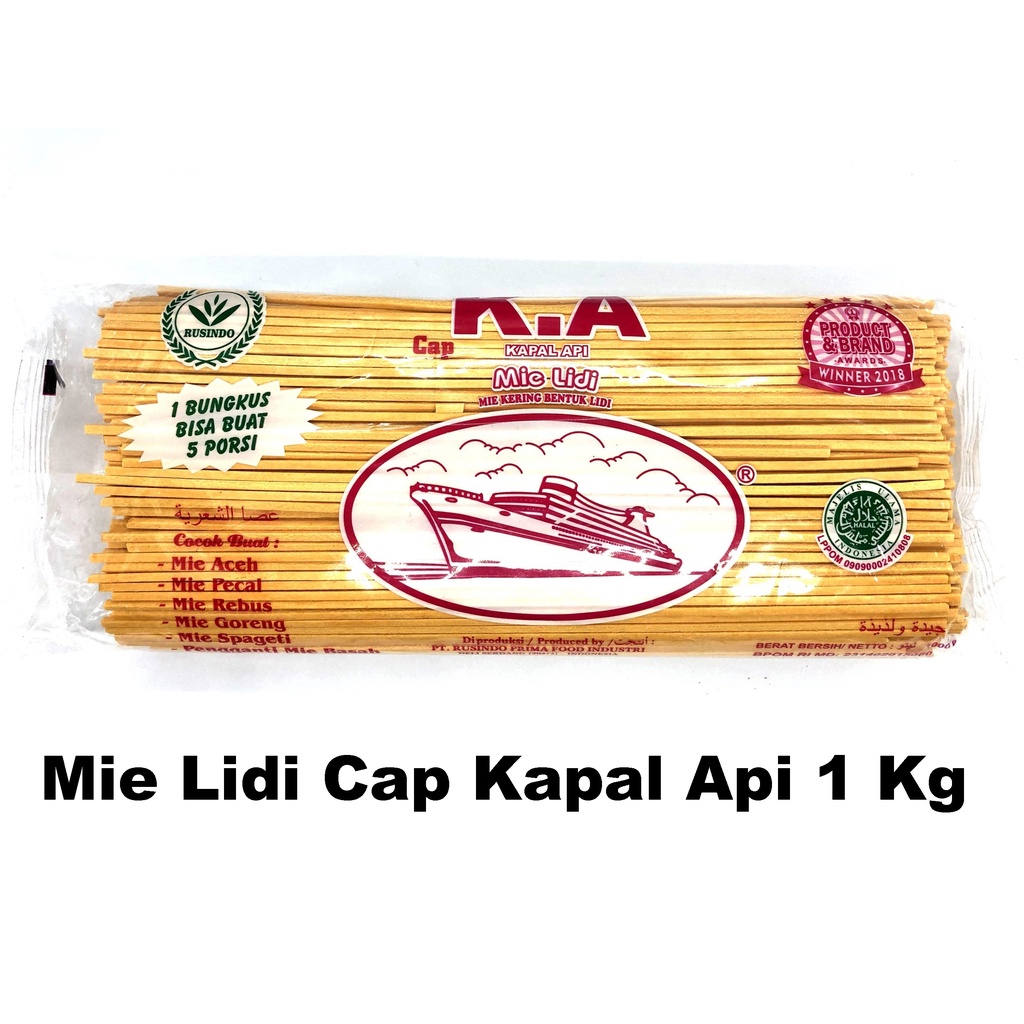 

Mie Lidi Cap Kapal Api 1 Kg - Mi Lidi KA 1 Kg