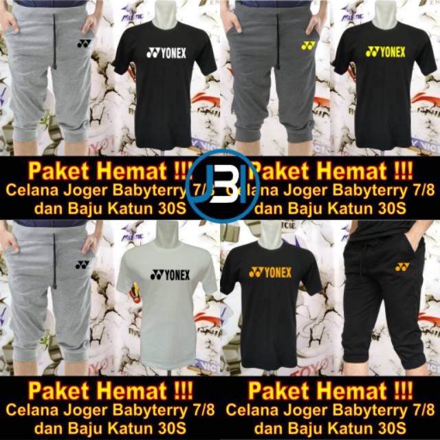 Paket Hemat Baju Badminton dan Joger pendek Gaul Keren