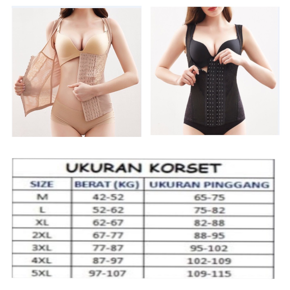 Body Shaper Korset Pelangsing Perut wanita Import Real Pict Korset Vesh Shape Up